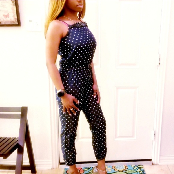 🔅Blue Jumpsuit🔆 (with white ♡) - Picture 2 of 5